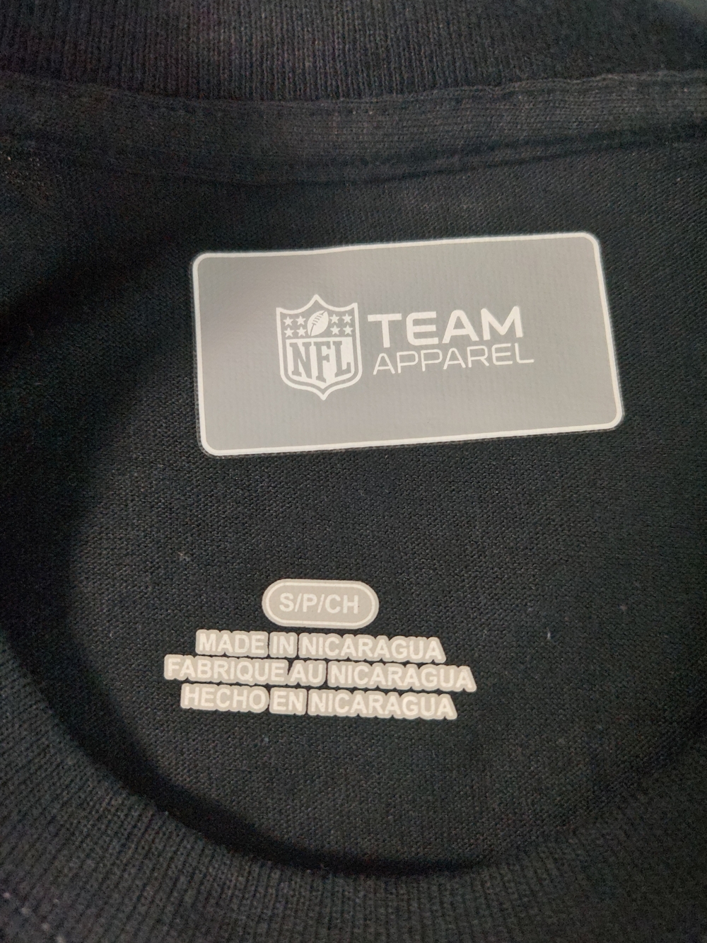 NWT NFL Team Apparel Carolina Panthers Black Graphic T Shirt Mens Size Small - Picture 3 of 5